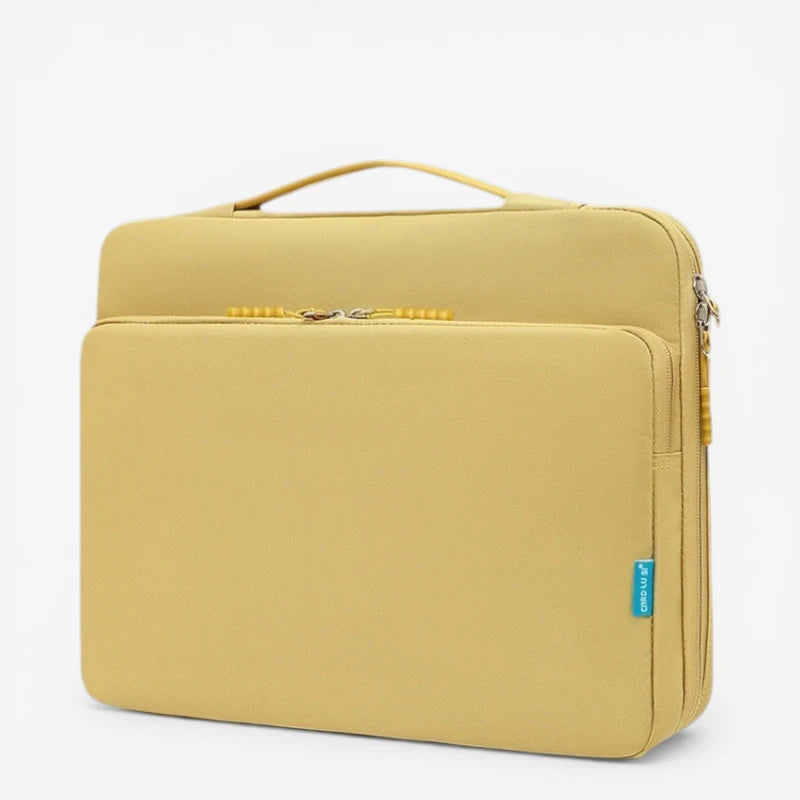 Sac ordinateur jaune antichoc 13 à 16 pouces avec fermeture zippée