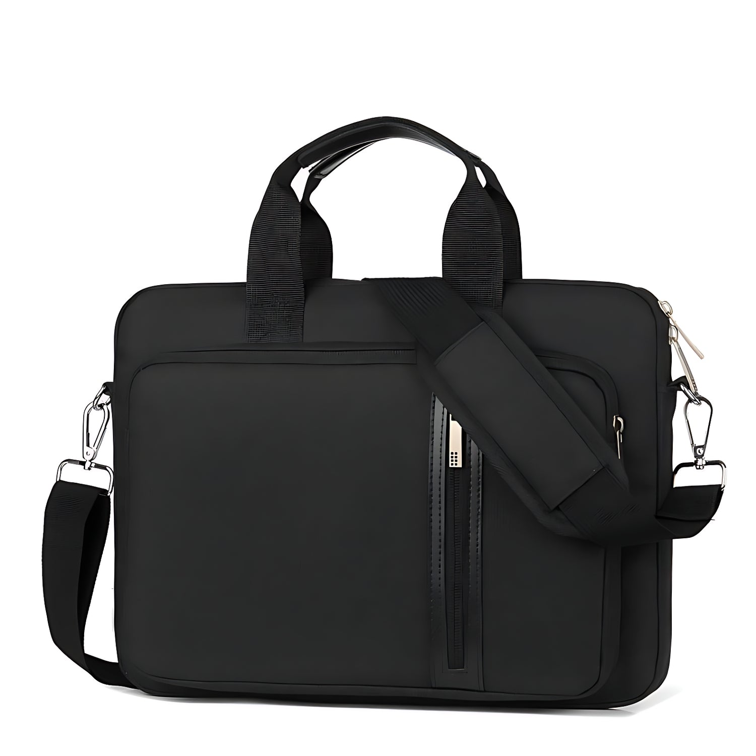 Sac pour ordinateur portable noir avec bandoulière réglable et poches zippées
