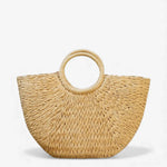 Sac en paille forme coquillage avec anses rondes - Vignette | Sacs pour tous