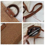 Sac en paille tressée avec anse rigide - Vignette | Sacs pour tous