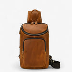 Sac de poitrine en cuir véritable pour homme – Style vintage & raffiné - Vignette | Sacs pour tous