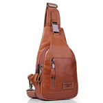 Sac de poitrine homme en cuir marron – pratique et élégant - Vignette | Sacs pour tous