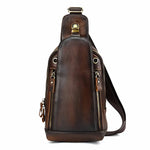 Sac poitrine en cuir véritable pour homme – style vintage et compact - Vignette | Sacs pour tous