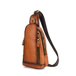Sac poitrine en cuir véritable pour homme – style vintage et compact - Vignette | Sacs pour tous