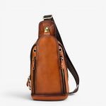Sac poitrine en cuir véritable pour homme – style vintage et compact - Vignette | Sacs pour tous