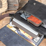 Sac à bandoulière en cuir noir mixte – élégance et solidité au quotidien - Vignette | Sacs pour tous