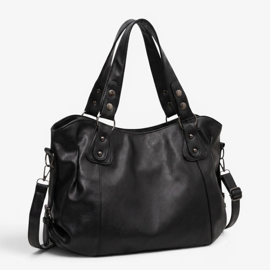 Sac porté épaule noir grande capacité présenté de face