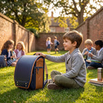 Sac Randoseru bleu et marron – Cartable japonais rigide - Vignette | Sacs pour tous