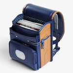 Sac Randoseru bleu et marron – Cartable japonais rigide - Vignette | Sacs pour tous