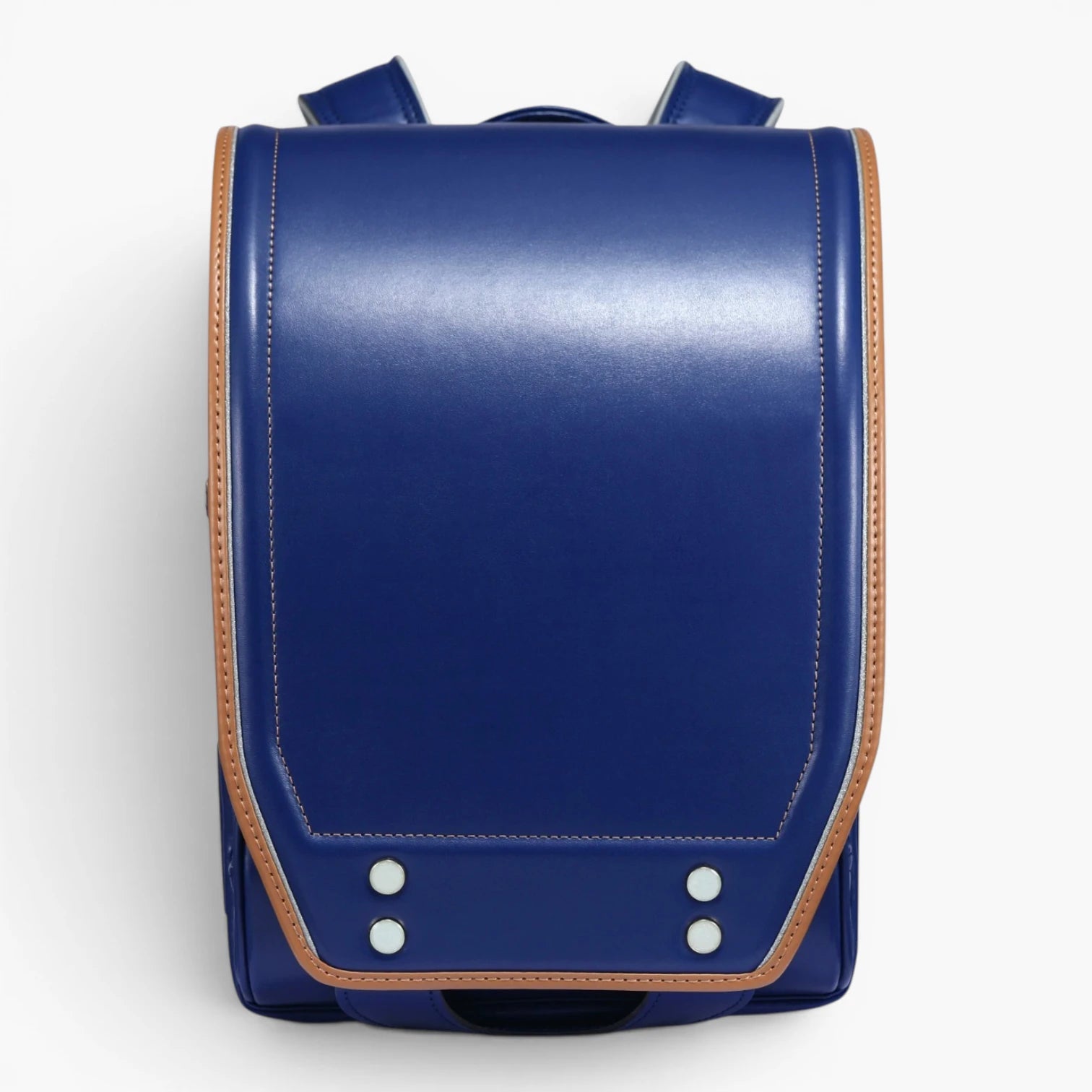 Sac randoseru japonais bleu vu de face 26 x 16 x 36 cm