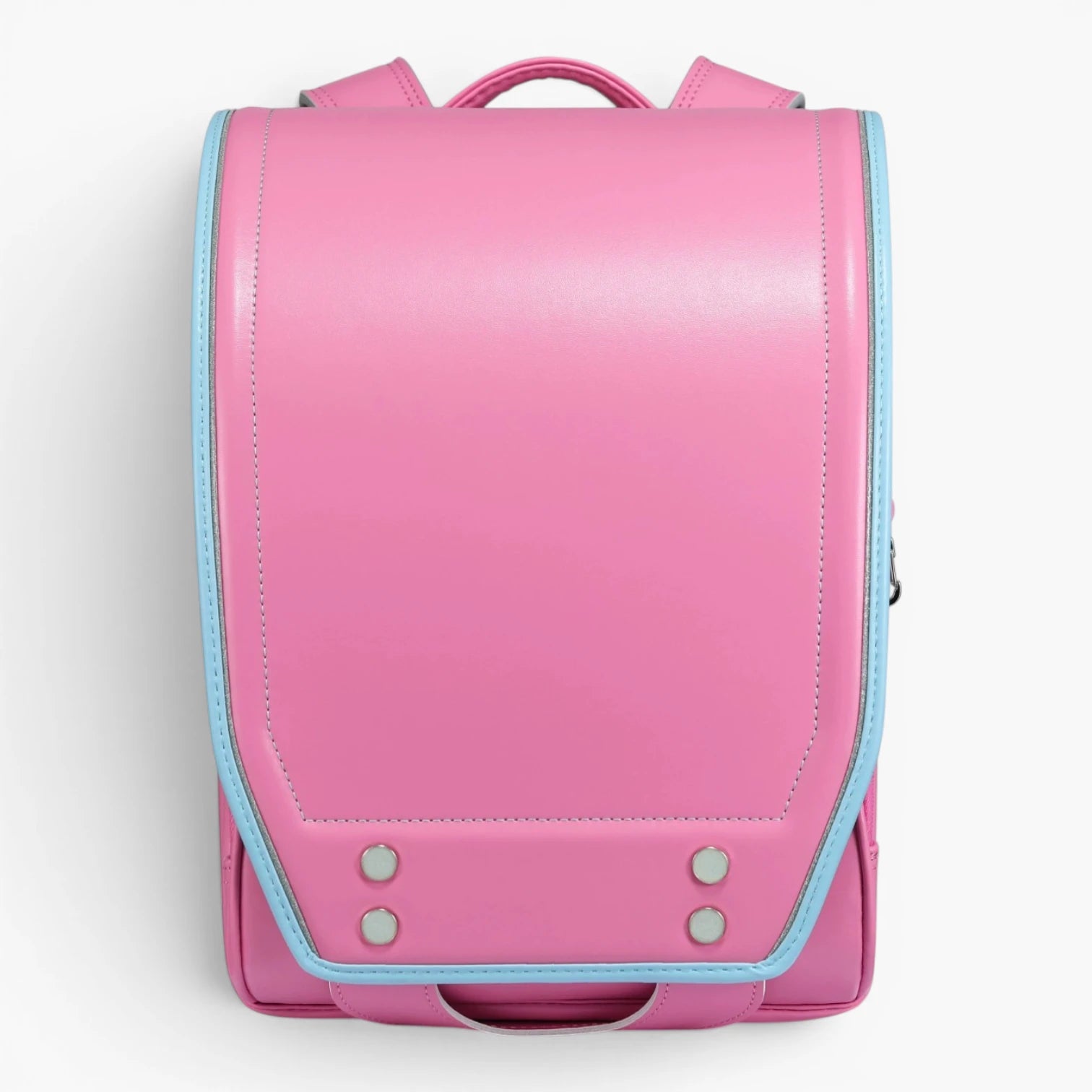 Sac randoseru japonais rose vu de face 26 x 16 x 36 cm
