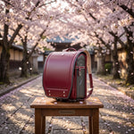 Sac Randoseru rouge et noir bicolore – Cartable japonais rigide - Vignette | Sacs pour tous