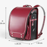 Sac Randoseru rouge et noir bicolore – Cartable japonais rigide - Vignette | Sacs pour tous