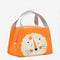 Sac repas isotherme pour enfant motif lion orange avec anses grises
