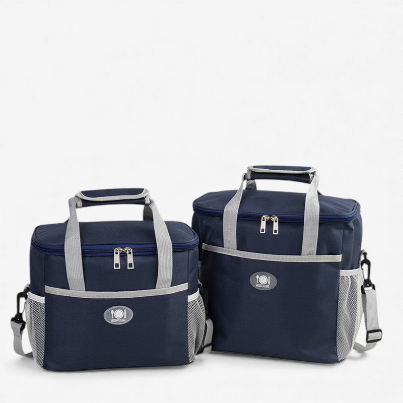 sac repas isotherme gris en tissu oxford grande capacité