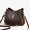 Sac seau vintage femme en simili cuir brun avec design tressé raffiné