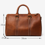 Sac de voyage en cuir véritable – Format compact élégant et pratique - Vignette | Sacs pour tous