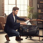 Sac de voyage cuir pleine fleur noir – Grand format structuré - Vignette | Sacs pour tous
