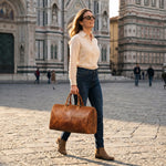 Sac de voyage en cuir de vachette pleine fleur vintage - Vignette | Sacs pour tous