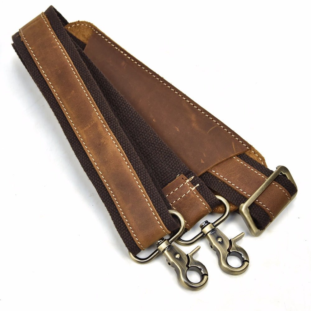 Bandoulière réglable du sac de voyage homme en cuir véritable