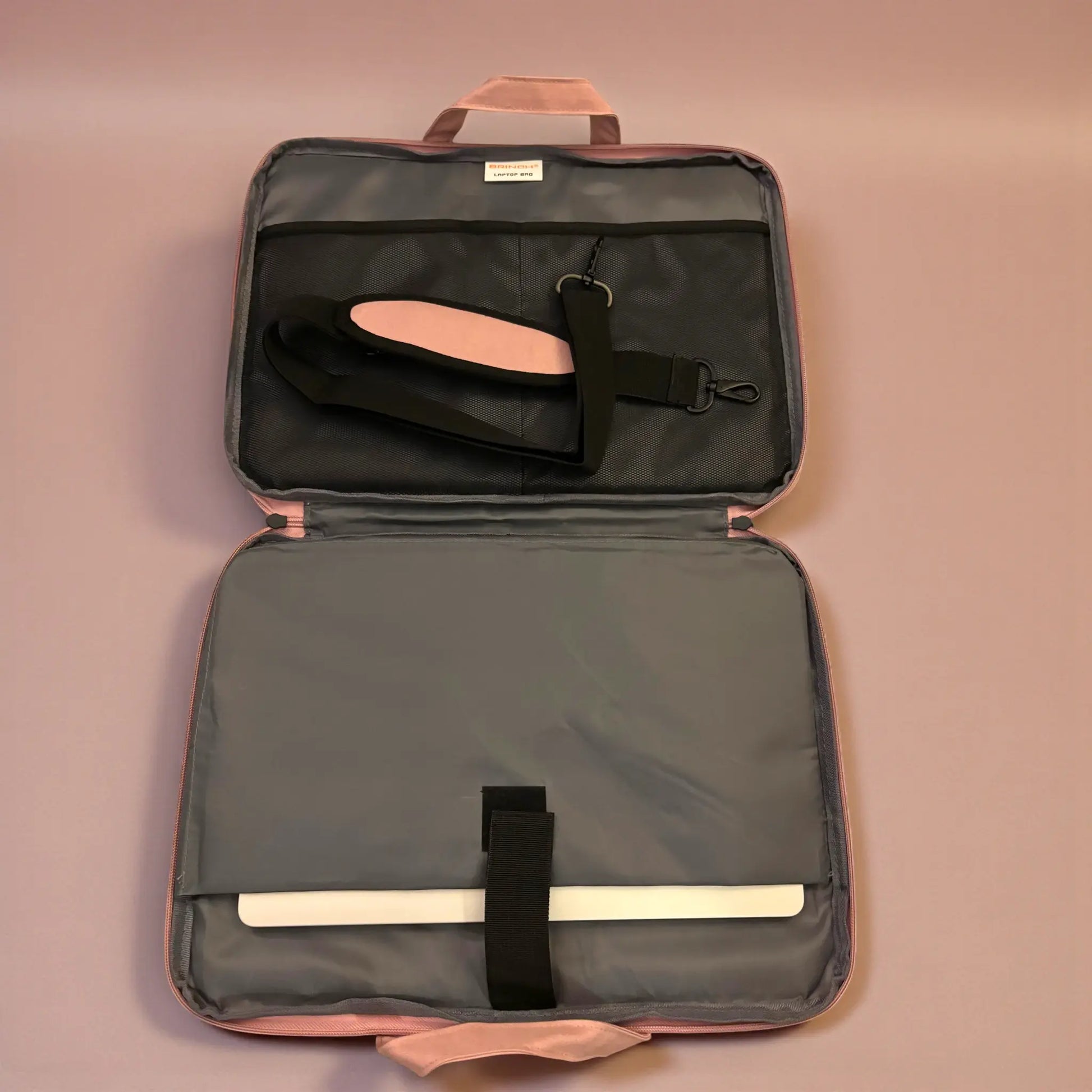 Sacoche ordinateur imperméable 13 à 17 pouces ouverte à 180 degrés avec compartiments intérieurs