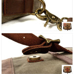 Sac bandoulière homme toile cirée et cuir – look vintage et usage quotidien - Vignette | Sacs pour tous